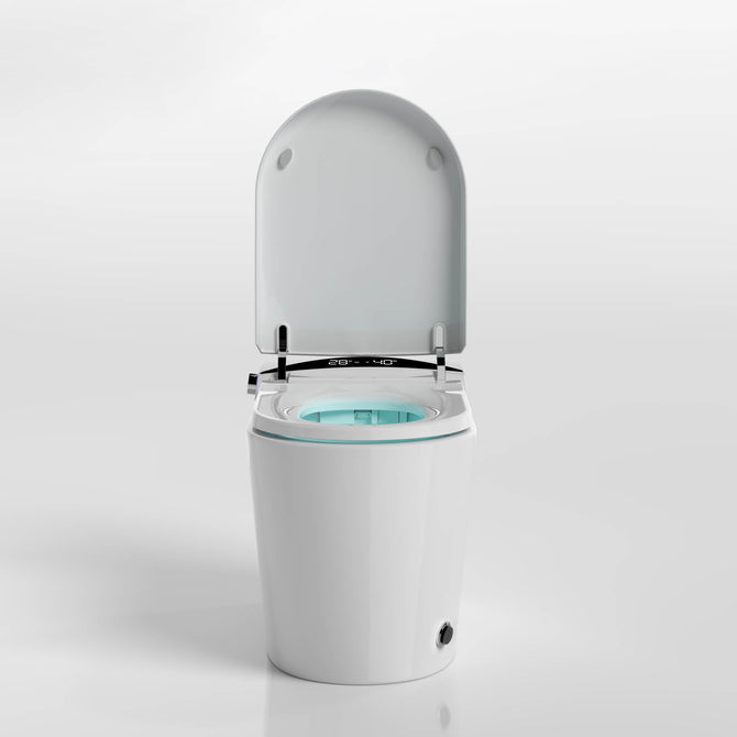 Smart Toilet with In-Wall Tank Design