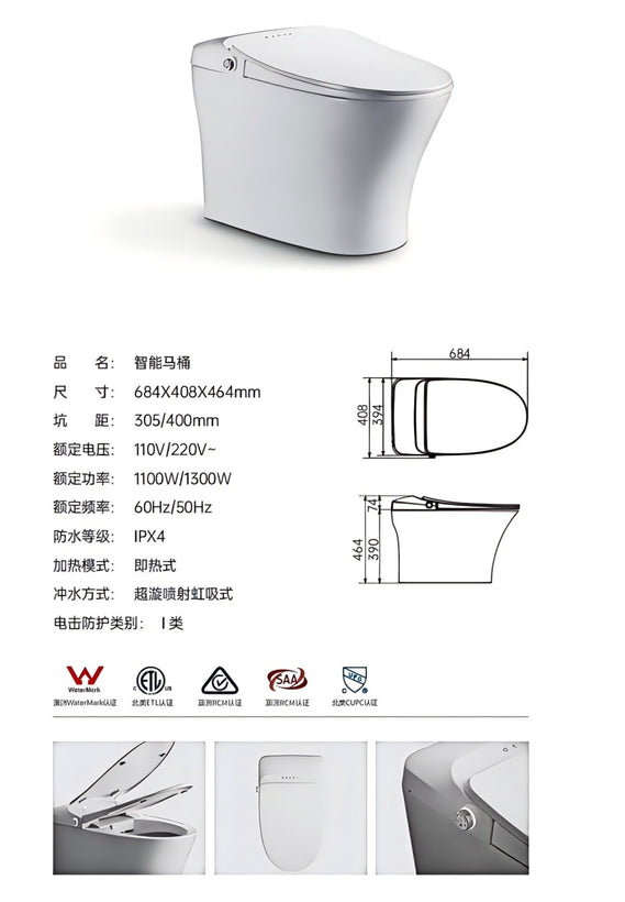 Tankless Smart Toilet for the ultimate hygiene and comfort experience