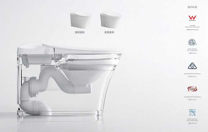 Tankless Smart Toilet with Powerful, direct flush system