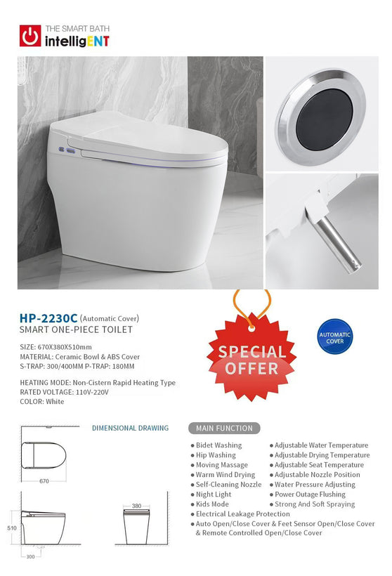 smart bidet toilet with remote control